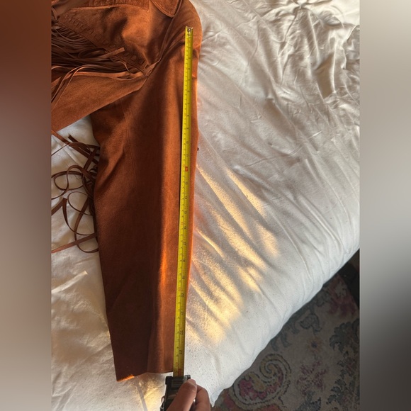 Cowboy Club Brown Fringe Suede Leather Jacket - Picture 5 of 7